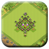 Town Hall 4 Hybrid Base Layout icon