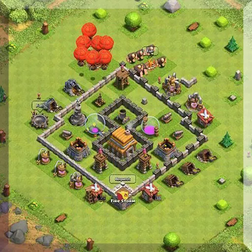 Town Hall 4 War Base Layout APK for Android Download