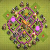 Town Hall 6 Trophy Base Layouts capture d'écran 3