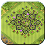 Town Hall 8 Base Layouts icône