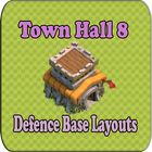 Town Hall 8 Defence Base Layouts COC icon
