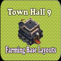 Town Hall 9 Farming Base Layouts COC ポスター
