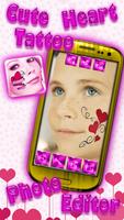 Cute Heart Tattoo Photo Editor ポスター