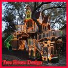 Tree house design icon