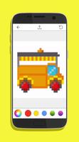 Truck Color By Number Sandbox Pixel Coloring Book ポスター