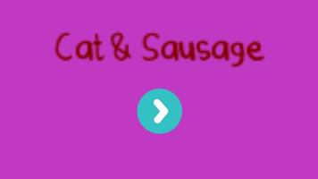 Cat & Sausage Affiche