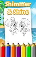 Shimer & Shine Coloring Book syot layar 2