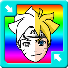 How to Draw and Color Boruto Anime-icoon