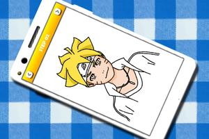 How to Draw and Color Boruto Anime Ekran Görüntüsü 2