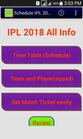 2018 Schedule of IPL پوسٹر