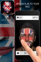 UK Face Flag-Face Masquerade ポスター