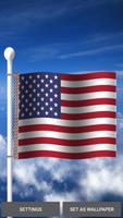 American Flag Waving Wallpaper capture d'écran 2