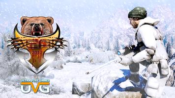Bear Hunting 3D Snowfall Affiche