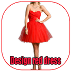 Design red dress アイコン