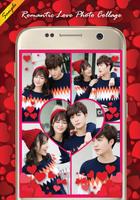 Romantic Love Photo Collage Affiche