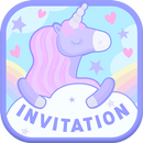 Invitaciones de cumpleaños unicornio APK