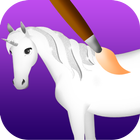unicorn coloring game-icoon