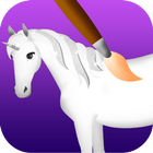unicorn coloring game icon
