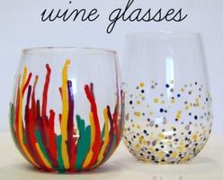 Unique  Wine Glasses penulis hantaran