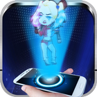 Harley Queen 3D Hologram Joke icon