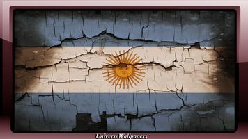 Argentina Flag Wallpaper постер