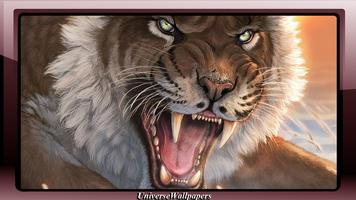 Saber Tooth Tiger Wallpaper capture d'écran 1