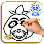 How To Draw Chica's Face FNAF