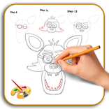 How To Draw Foxy's Head FNAF
