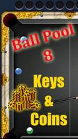 Keys & Coins 8 Ball Pool постер