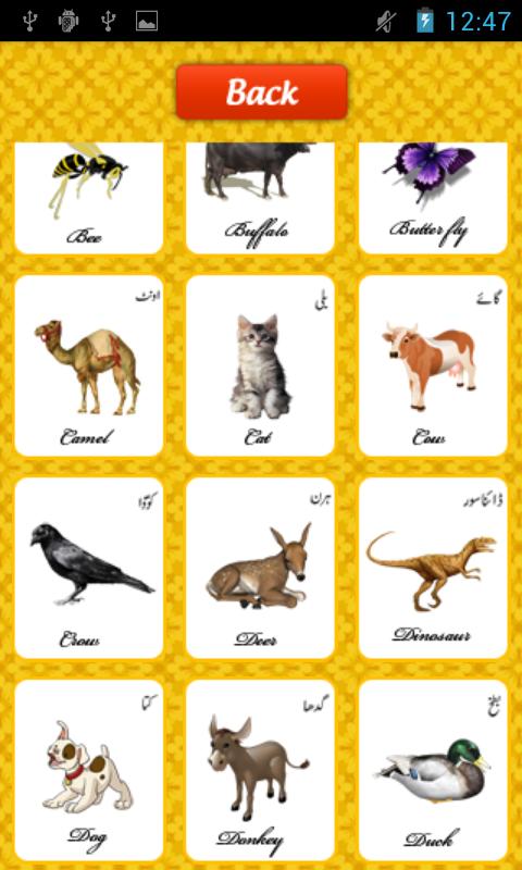 Learn Urdu Animals For Kids APK for Android Download