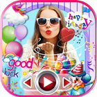 Birthday Party Slideshow Maker App with Music ไอคอน