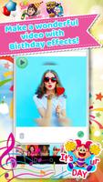 Birthday Party Slideshow Maker App with Music โปสเตอร์