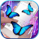 蝴蝶飛 在手機屏幕 可愛 動圖片: 動態 圖片 背景 動畫 APK