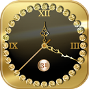 Gold Clock Live Wallpaper App: Analog Clock Widget APK