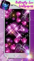 Neon Butterfly Glitter Live Wallpaper App syot layar 2
