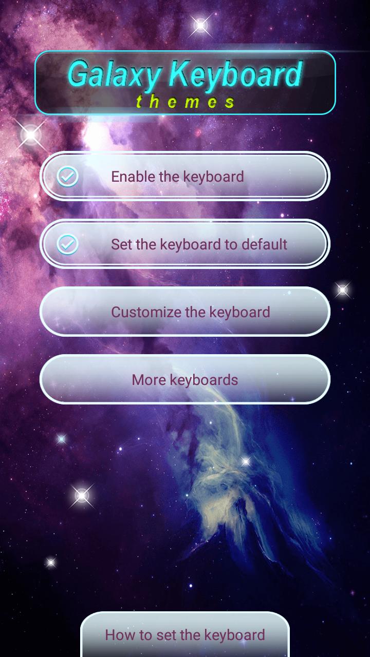 Android 用の 宇宙柄 の キーボード テーマ アプリ 輝く銀河の星 キーボード 背景 Apk をダウンロード