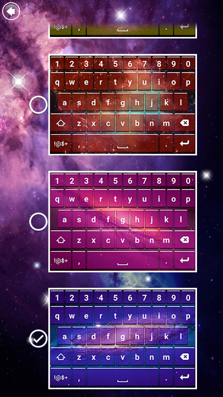 Android 用の 宇宙柄 の キーボード テーマ アプリ 輝く銀河の星 キーボード 背景 Apk をダウンロード