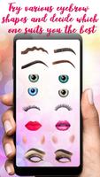 Perfect Eyebrow Makeup Stickers Photo Montage ภาพหน้าจอ 2