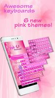 Pink Glitter Girly Keyboard poster
