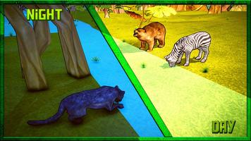 Wild Black Panther Jungle Animal Hunting Games 3D poster
