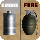 Grenade à fumée & Grenade à fragmentation en 3D icône