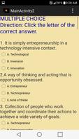 Technopreneurship App Quiz by Mark Vergel Quinitio screenshot 2