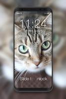 Cat Pussy Cute Adorable Screen Phone Lock Poster