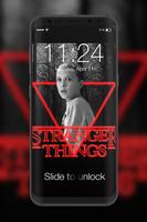 Stranger Things Upside Down Characters Screen Lock Affiche