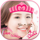 Cat Face & Heart Crown Stickers Best One Camera APK