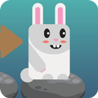 Blocky rabbit jumping-icoon