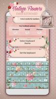 Vintage Flowers Emoji Keyboard screenshot 3