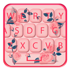 Vintage Flower Keyboard Themes With Emojis-icoon