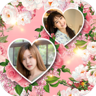 Photo collage - flower frame ikona