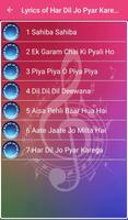 Hits Lyrics of Har Dil Jo Pyar screenshot 1